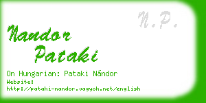 nandor pataki business card