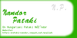 nandor pataki business card